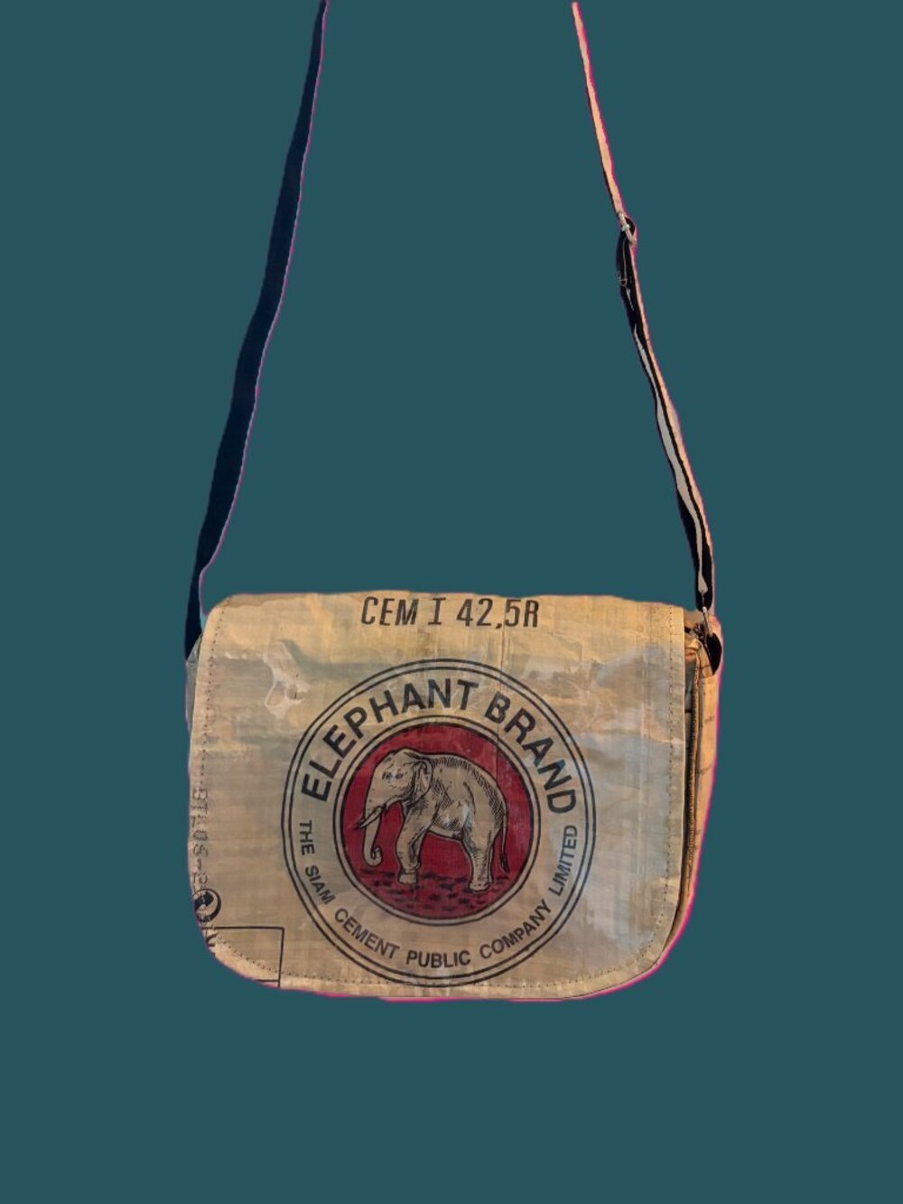 Elephant upcycled Handmade-Cambodian Shoulder/Crossbody Bag ANGKOR RECYCLED NWOT